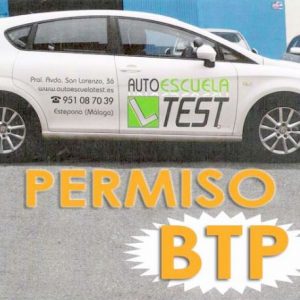 Autoescuela Test Permiso de conducir BTP en Estepona