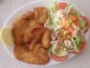 Filete de pollo empanado con ensalada Estepona